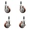 Service Caster 4 Inch 316SS Maroon Poly Swivel 7/8 Inch Expanding Stem Caster Brake SCC, 2PK SS316EX20S414-PPUB-MRN-2-TLB-2-78 - alternate 1